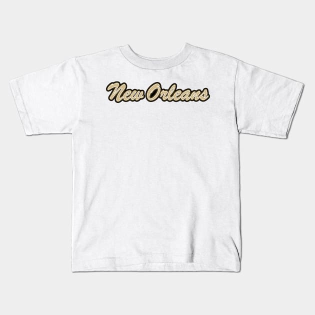 Football Fan of New Orleans Kids T-Shirt by gkillerb